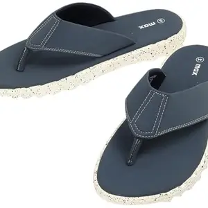 Max Men Solid V-strap Sandals,Blue,40