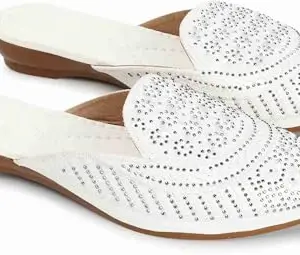 zadzed Women Flats_VY-201-KUNDEN SLIPPER-WHITE-03