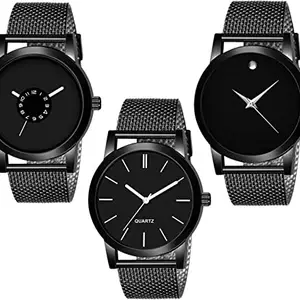 RPS FASHION WITH DEVICE OF R Analogue Men's/Boy's Watch (Black Dial & Strap)