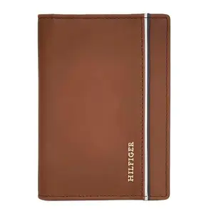 Tommy Hilfiger Gladwin Men Leather Passport Case - Tan, No. of Card Slot - 3