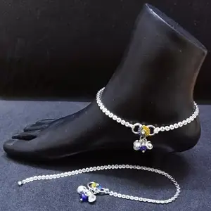 Beautiful Silver Plated Bridal Payal Pajeb For Women One Pair Alloy Alloy Anklet