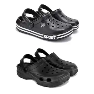 Men's Sandals Clogs| Lightweight Wear| Stylish & Easy to Wear For Men's GRP-SAN-(2-COMBO)-3014-3123-6