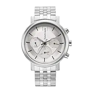 Fastrack Tick Tock Quartz Multifunction White Dial Silver Metal Strap Watch for Guys - NT3287SM01​