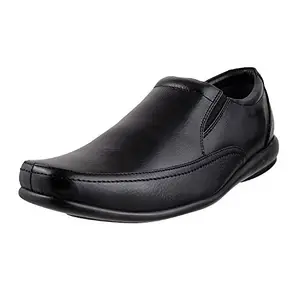 Mochi Men's Black Leather Formal Shoes-6 UK (40 EU) (19-2764)