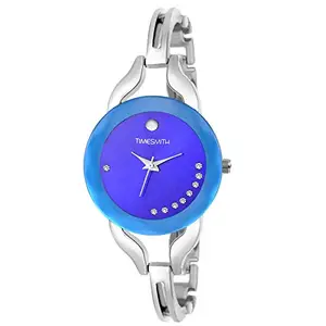 Timesmith Blue Dial Silver Stainless Steel Analog Watches for Women TSC-095 ktd4