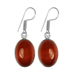 Reiki Crystal Products Original AAA Carnelian Earring Natural Crystal Stone Stud for Girls and Women