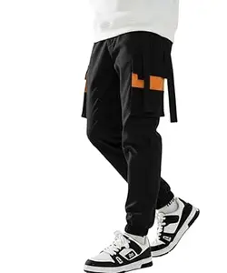 TAGAS Men’s Cotton Cargo Pants | Men Cargo Jogger Pant | Slim Fit Track Pants with Side Pockets | Stylish Streetwear Lower for Gym, Casual & Travel