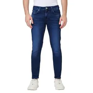 Spykar Men's Kano Slim Fit Mid-Rise Jeans (Ankle Length)