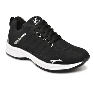 Elevate Your Style & Performance with White Sports Shoes for Men (Black, UK Footwear Size System, Adult, Men, Numeric, Medium, 8)