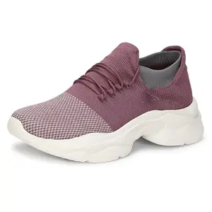 Kraasa Lightweight Memory Foam Running Shoes for Women | Walking, Gym, Training, Running, Stylish, Flexible, Comfortable Peach UK 6