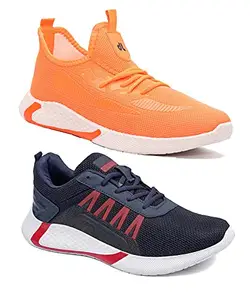 TYING Multicolor (9370-9311) Men's Casual Sports Running Shoes 9 UK (Set of 2 Pair)