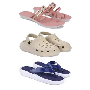 Women's Comfortable Sandal,Casual Lightweight Sandal for Everyday Wear | (COMBO-3)-1944-OO1-1859-8-EURO-39