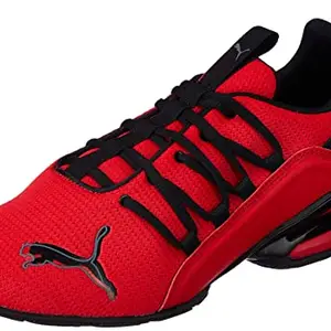 Puma Mens Axelion Logo Pack for All Time Red-Black-Cool Dark Gray Running Shoe - 9UK (37855402)