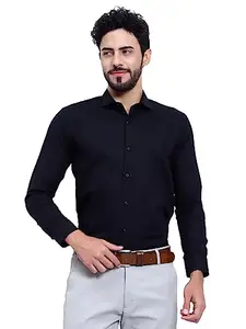 CVC Men's Regular fit Formal Shirt.(Black-38)