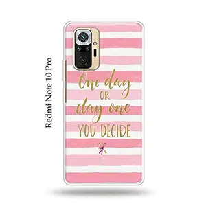 The Little Shop The Little Shop Designer Printed Soft Silicon Back Cover for Redmi Note 10 Pro (One Day)