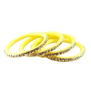 MAYA FASHION Cream Stone Acrylic Bangle Elegant Extra Large Size Bangle | Perfect Fit for Plus Size banglesTrendy and Comfortable Fit for woman and girls | (Sku-ban898)