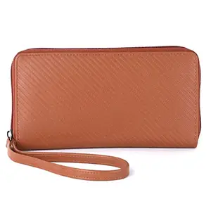 Leather Junction Leather Tan Artificial Leather Women's Wallet | Ladies Purse (13011900)
