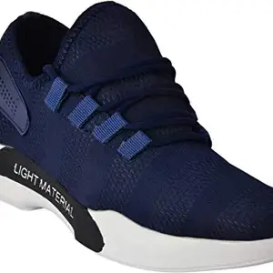 Men's Blue Mesh Trendy Running Shoes (Size-10)