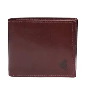 Fustaan Men Maroon Genuine Leather Bi-fold Wallet