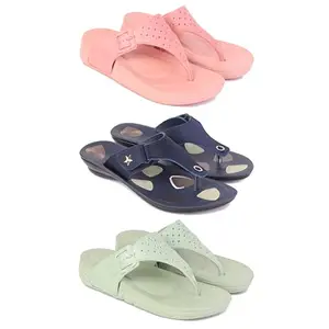 Trendy Open-Toe Sandals for Women – Soft Padded Footbed, Summer Wear | (COMBO-3)-1986-1973-1983-7-EURO-38