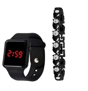 LAKSH Metal Strap Analog Watch and Bracelet Combo for Girls(SR-529) AT-5291(Pack of-2)