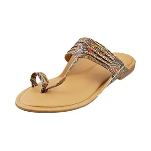 Walkway by Metro Brands Women's Beige Fashion Sandals-4 UK/India (37 EU)(32-118-20-37)