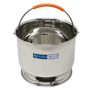 Kitchen Mart Premium Stainless Steel Starch Remover Container for Pressure Cooker (for 3 litres Cooker) price in India.