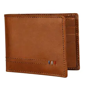 LORENZ Bi-Fold Tan RFID Blocking Leather Wallet for Men | Soft Nappa Men’s Leather Wallet | GL-82