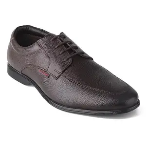 Red Chief Brown Leather Formal Derby Shoes for Men
