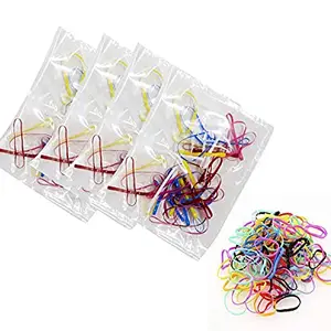 AASA Soft and Smooth Regular Wear Thin Elastics Stretchy Hair Tie Rubber Bands for Women and Girls Multicolor (Set of 12 Small Packets)