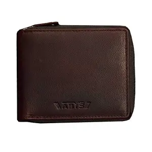 ABYS Genuine Leather Wallet || Card Holder || Coin Purse for Men & Women (Dark Brown)