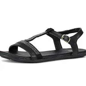 BATA womens Raalda Sandal Black Sandal - 4 UK (5616934)