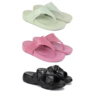 Women's Comfortable Sandal,Casual Lightweight Sandal for Everyday Wear | (COMBO-3)-1983-1984-1889-6-EURO-37