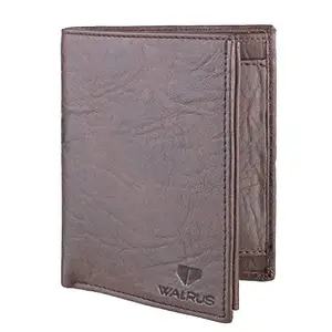 Walrus Max Brown Nature Friendly Vegan Leather Book Style Men Wallet with RFID Protection