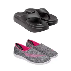 ZENWEAR Extra Soft Classic Casual wear with Ultra Soft Flexibility Technology Heels for Women's/Girl's(6109+1543) Multicolor