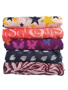 Women Chiffon Georgette Printed Scarf Scarves Stole (50x172 Cms) Combo Pack of 5