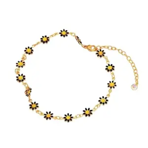 Midnight Bloom Charm Bracelet