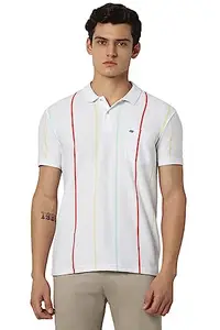 Peter England Men's Slim Fit Polo Shirt (PCKWSSGPJ98013_White