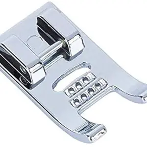 ZENITH 7 Hole Cording Foot snap on Foot Steel Finish for All Automatic Sewing Machines Compatible for Singer usha Brother zenith etc