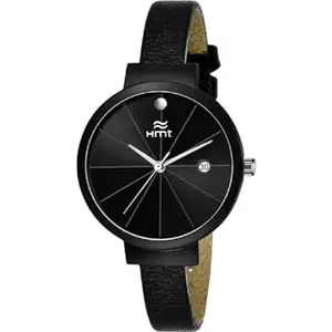 HEMT Women's Analogue Watch (Black Dial Black Colored Chain Strap)