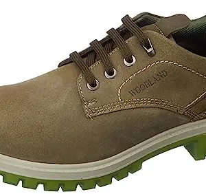 Woodland Men's Olive Green Leather Casual Shoe-5 UK (39 EU) (GC 4027121)