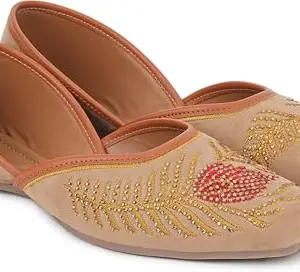 Picktoes PT-S85 Women's Beige Synthetic Leather Casual Flat Sandal