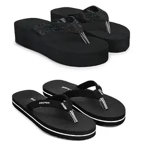 Duosoft Extra Soft Ortho Slippers for Men's(21-SimmerBlack And 01-Black-04)