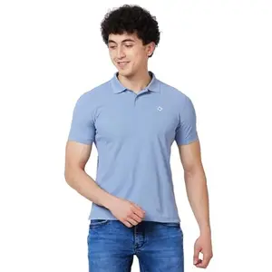 Parx Regular Fit Blue T-Shirt for Men