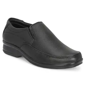 LAUREL FASHION FEVER Men's Stylish and Comfortable Slip on Formal Shoes (AD-8033-BLK-7) Black