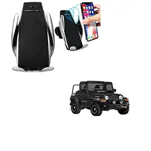 Kozdiko Car Wireless Car Charger with Infrared Sensor Smart Phone Holder Charger 10W Car Sensor Wireless for Mahindra Thar