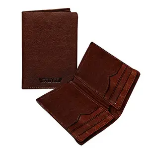 ABYS Genuine Leather Dark Brown Card Wallet for Women