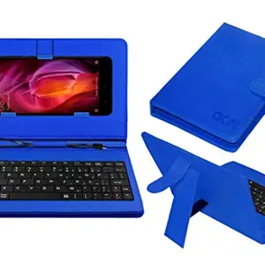 ACM ACM Keyboard Case Compatible with Mi Redmi Note 4 Mobile Flip Cover Stand Plug & Play Device for Study & Gaming Blue