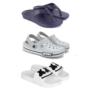 DRACKFOOT Men's Sandals | Lightweight Wear| Stylish & Easy to Wear For Men'S GR-SAN-(3-COMBO)-3153-3016-3030-6