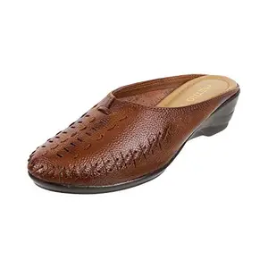 Metro Womens Leather Rust Slip Ons (Size (3 UK (36 EU))